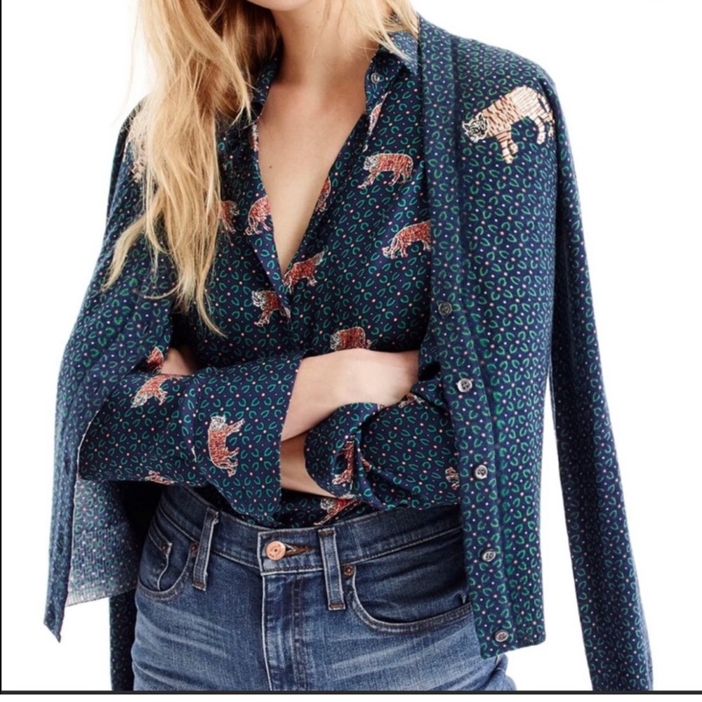J.Crew tiger cardigan in xxs